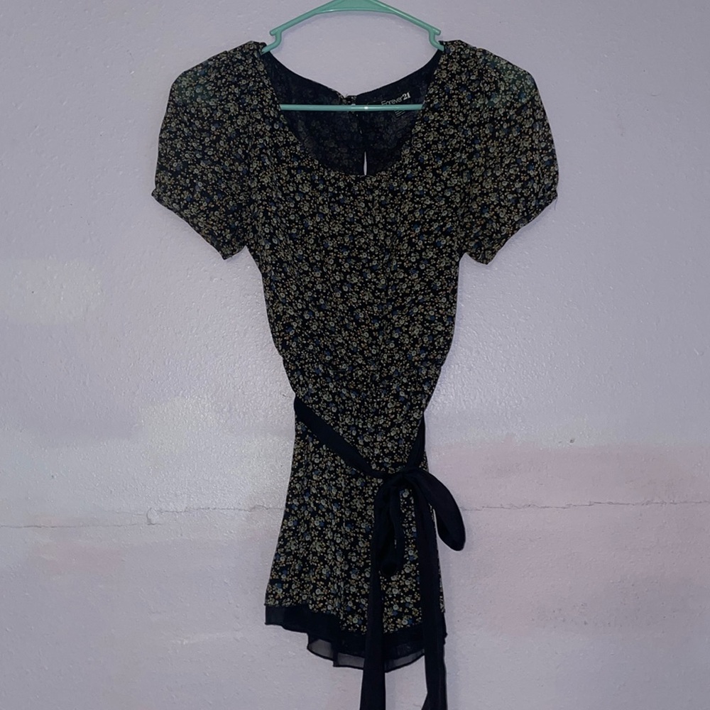 Black Floral Blouse